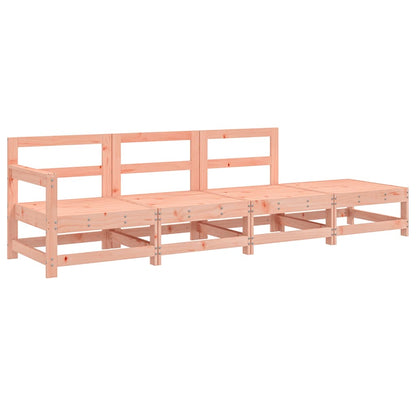 Solid Wood Douglas 4-Piece Garden Lounge Set - Elegant Outdoor Comfort