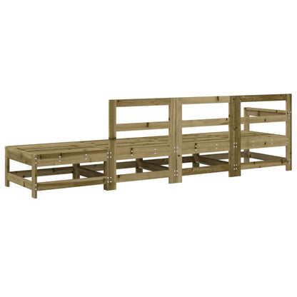4 Piece Garden Lounge Set in Impregnated Pine Wood