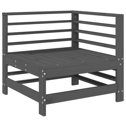 Elegant Grey Garden Corner Sofa | Solid Pine Wood Construction