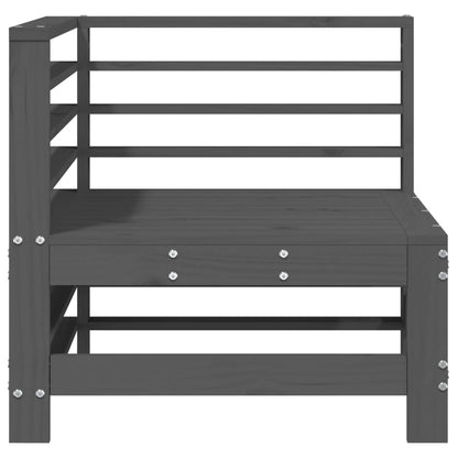 Elegant Grey Garden Corner Sofa | Solid Pine Wood Construction