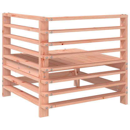 Elegant Solid Wood Douglas Garden Corner Sofa - Natural Finish