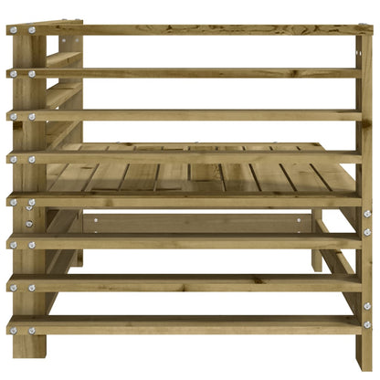 Stylish Garden Corner Sofa in Impregnated Pine Wood Finish