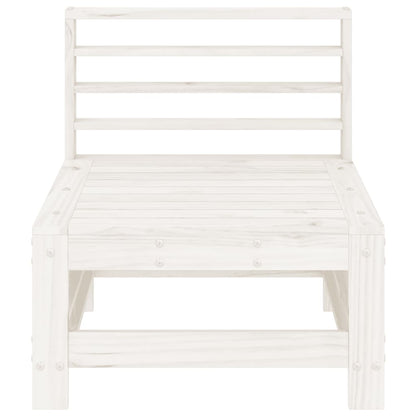 White Solid Wood Pine Garden Middle Sofa