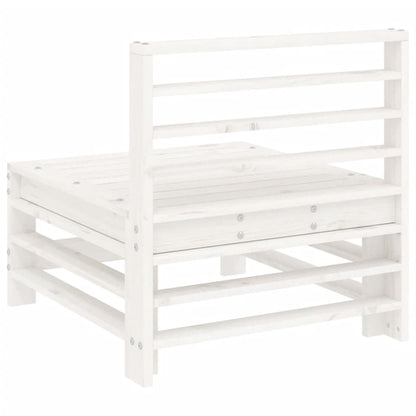 White Solid Wood Pine Garden Middle Sofa