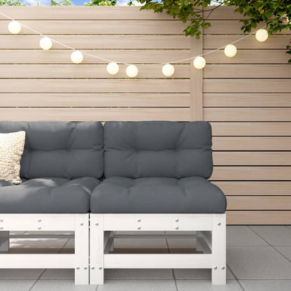 White Solid Wood Pine Garden Middle Sofa