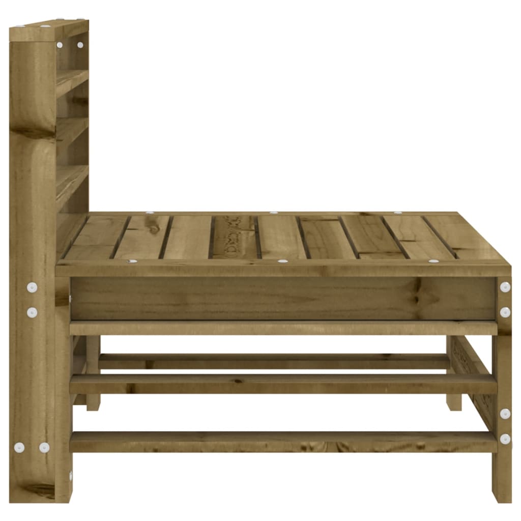 Stylish Garden Middle Sofa in Impregnated Pine Wood - Durable & Chic