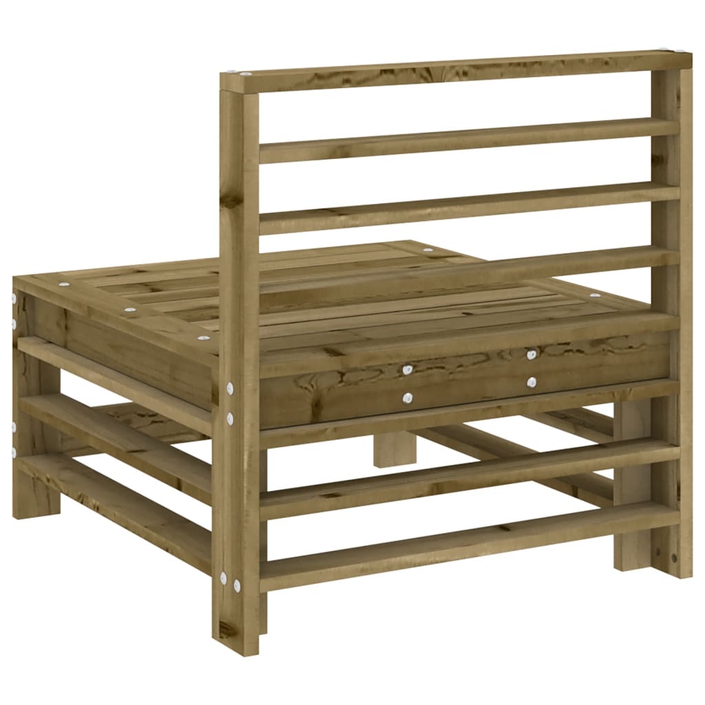 Stylish Garden Middle Sofa in Impregnated Pine Wood - Durable & Chic