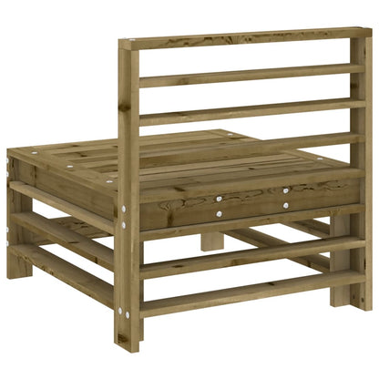 Stylish Garden Middle Sofa in Impregnated Pine Wood - Durable & Chic