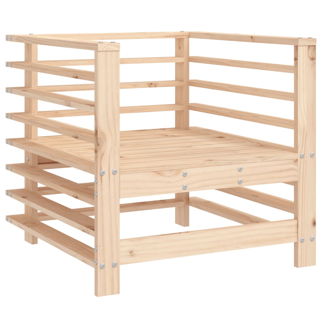Solid Wood Pine Garden Chairs, Set of 2 – Durable Outdoor Seating