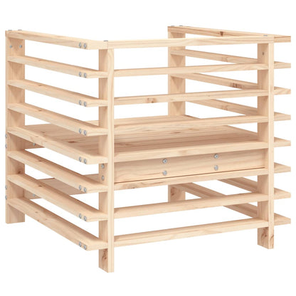 Solid Wood Pine Garden Chairs, Set of 2 – Durable Outdoor Seating