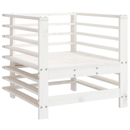 Elegant 2-Pc White Solid Pine Wood Garden Chairs