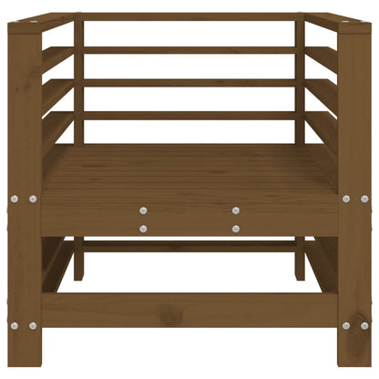 Honey Brown Pine Wood Garden Chairs Set - 2 Pieces