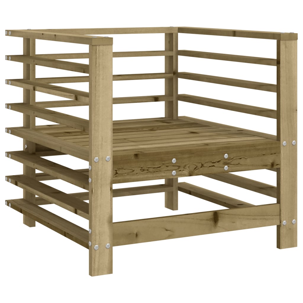 2x Impregnated Pine Wood Garden Chairs - Durable & Stylish