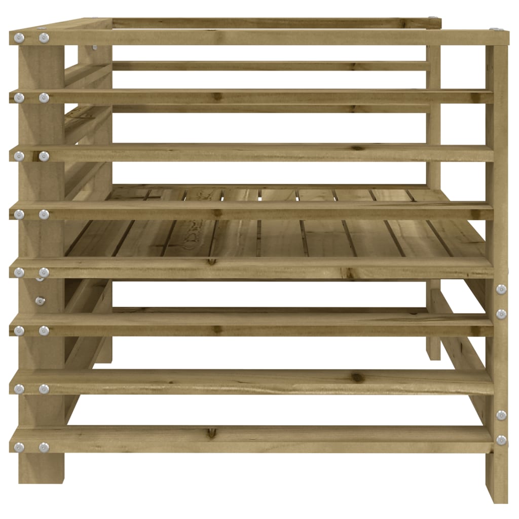 2x Impregnated Pine Wood Garden Chairs - Durable & Stylish
