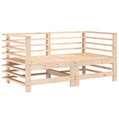 Solid Pine Wood Garden Corner Sofas, 2-Piece Set