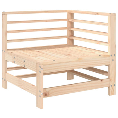 Solid Pine Wood Garden Corner Sofas, 2-Piece Set