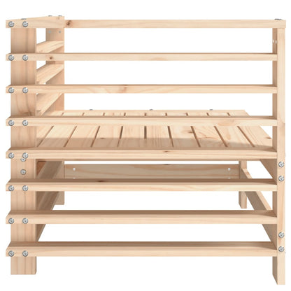 Solid Pine Wood Garden Corner Sofas, 2-Piece Set