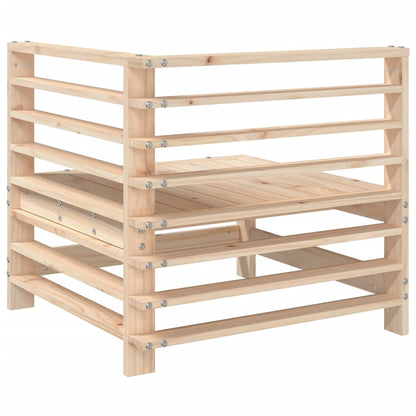 Solid Pine Wood Garden Corner Sofas, 2-Piece Set