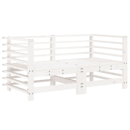 White Solid Pine Garden Corner Sofas - 2 Piece Set