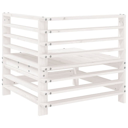 White Solid Pine Garden Corner Sofas - 2 Piece Set