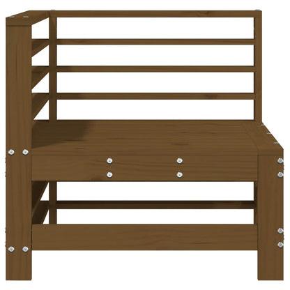 2-Piece Honey Brown Solid Pine Garden Corner Sofa Set
