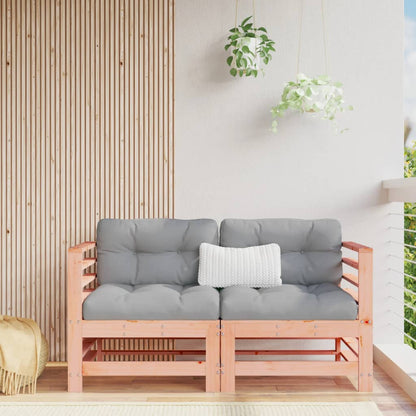 2-Piece Garden Corner Sofas in Douglas Solid Wood
