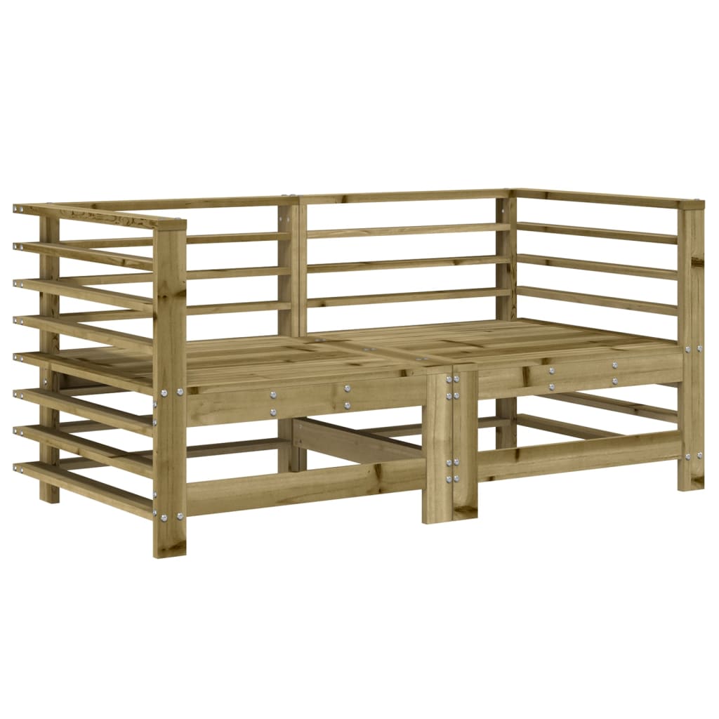 Garden Corner Sofas Set - 2 pcs Impregnated Pine Wood