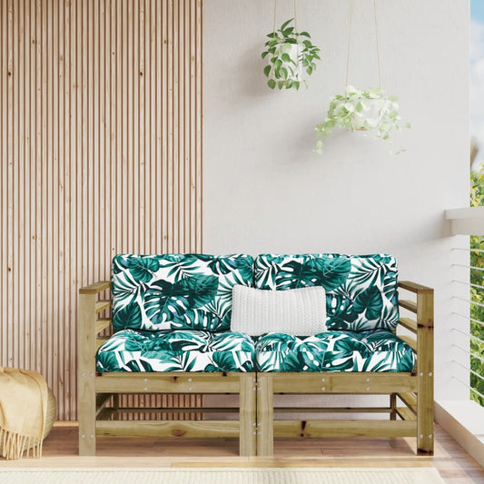 Garden Corner Sofas Set - 2 pcs Impregnated Pine Wood