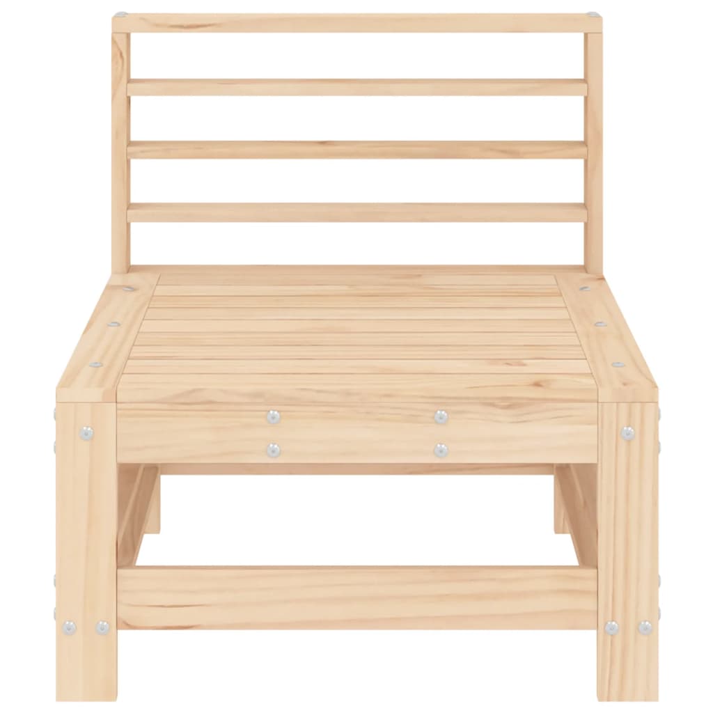 Solid Pine Wood Garden Middle Sofas Set - 2 Pieces