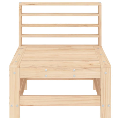 Solid Pine Wood Garden Middle Sofas Set - 2 Pieces