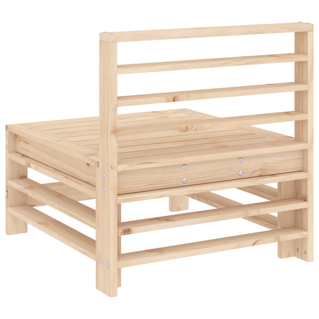 Solid Pine Wood Garden Middle Sofas Set - 2 Pieces