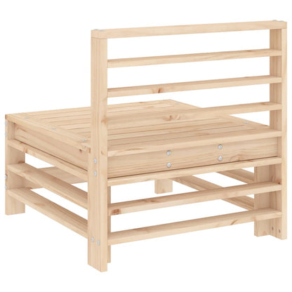 Solid Pine Wood Garden Middle Sofas Set - 2 Pieces