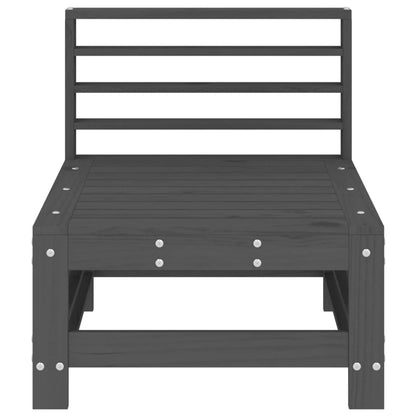 2-Piece Grey Solid Wood Pine Garden Middle Sofas