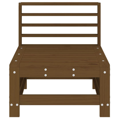 Honey Brown Solid Pine Garden Middle Sofas - 2 Pc Set