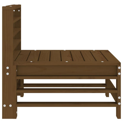 Honey Brown Solid Pine Garden Middle Sofas - 2 Pc Set