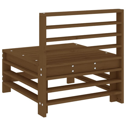 Honey Brown Solid Pine Garden Middle Sofas - 2 Pc Set