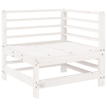 White Solid Pine 3-Piece Garden Lounge Set - Stylish & Durable