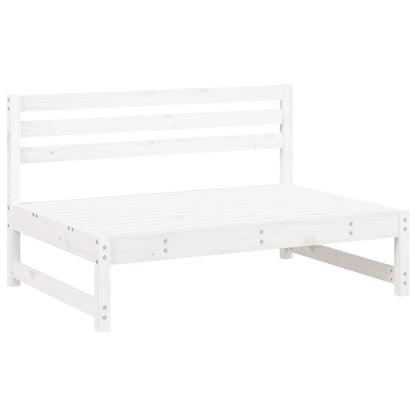 White Solid Pine Garden Middle Sofa - 120x80 cm