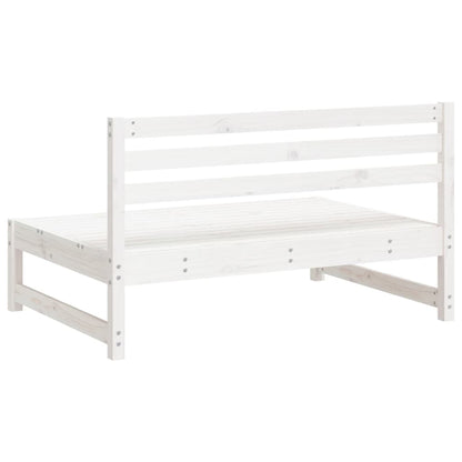 White Solid Pine Garden Middle Sofa - 120x80 cm