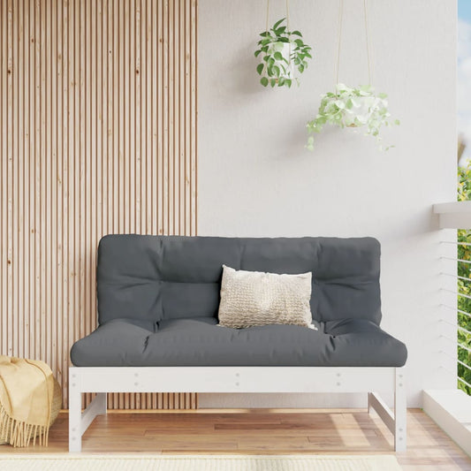 White Solid Pine Garden Middle Sofa - 120x80 cm