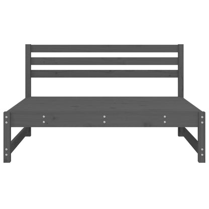 Solid Pine Grey Garden Middle Sofa 120x80 cm
