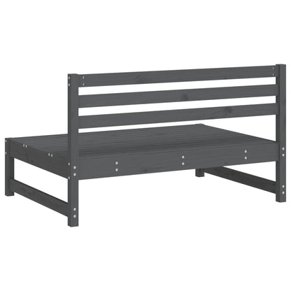 Solid Pine Grey Garden Middle Sofa 120x80 cm
