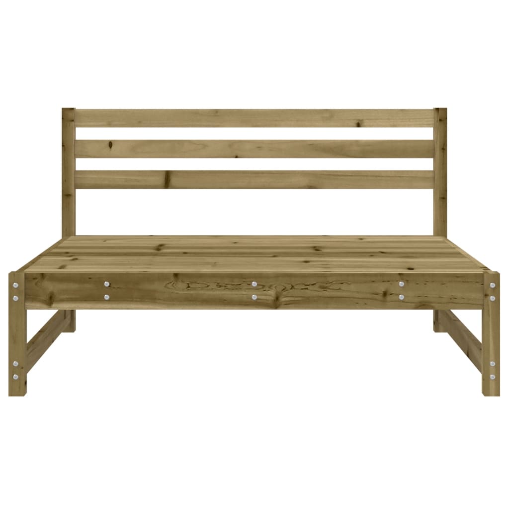 Impregnated Pine Garden Middle Sofa 120x80 cm - Durable Wood Design