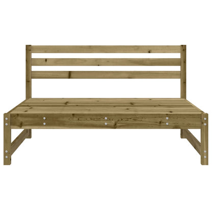Impregnated Pine Garden Middle Sofa 120x80 cm - Durable Wood Design