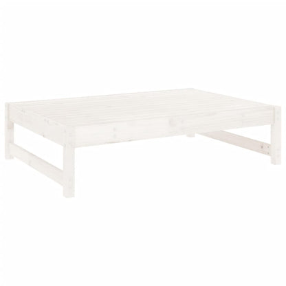 Solid Pine Garden Footstool 120x80cm - White Finish