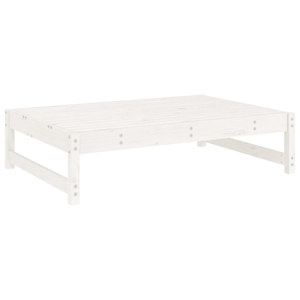 Solid Pine Garden Footstool 120x80cm - White Finish