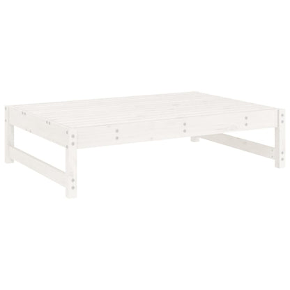Solid Pine Garden Footstool 120x80cm - White Finish