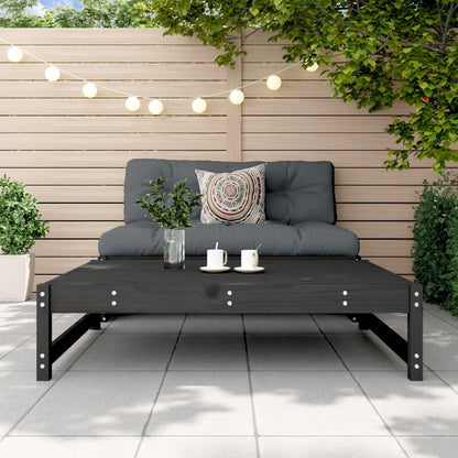 Black Solid Pine Garden Footstool 120x80 cm - Stylish & Durable