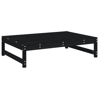 Black Solid Pine Garden Footstool 120x80 cm - Stylish & Durable