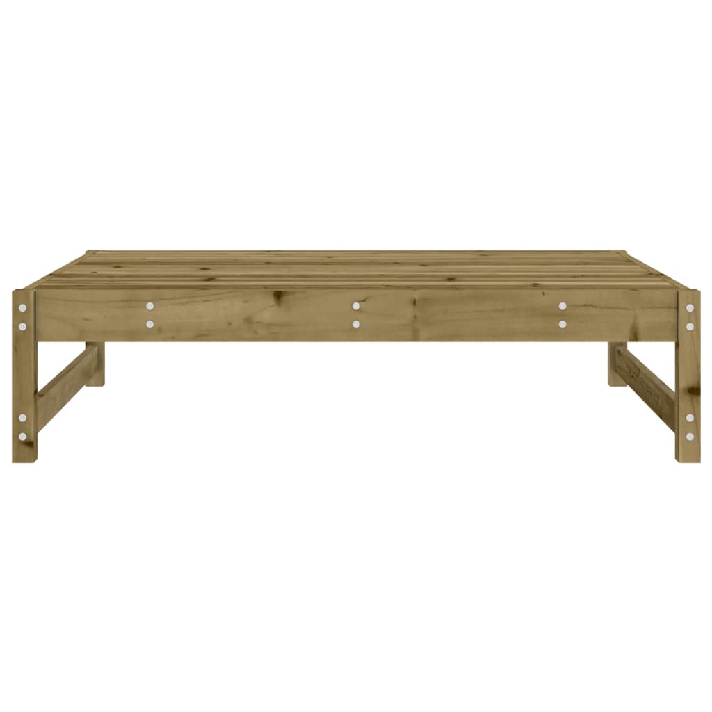 Large Pine Wood Garden Footstool 120x80 cm - Impregnated Finish